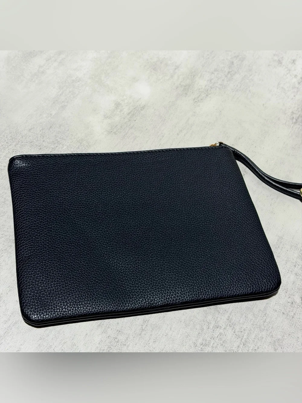 Sephora Collection Black Pebbled Wristlet Cosmetic Bag